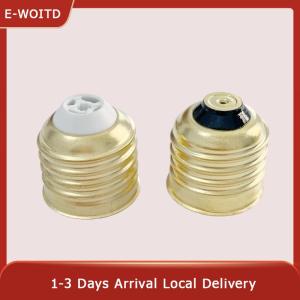 E-WOITD 10Pcs Solder Solder-Free Lamp Socket E27 Nickel-Plated Copper Screw Lamp Cap LED Bulb Socket Accessories