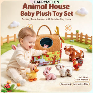 Baby Plush Toys Set Montessori Baby Toy 6-12 Months Sensory Animals Vegetable Sorting Grasping Skills Training