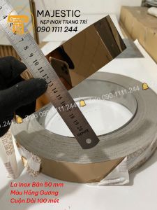 La Inox Hồng Gương Trang Trí Nội Thất ( Cuộn 100 mét )