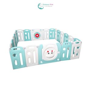 Gadeaux Kids คอกกั้นเด็ก คอกเด็ก คอกพับได้  ลายน้องวัว ปลอดภัย ไร้ขอบแหลมคม  baby playpen สูง 60 cm.มี 4 ขนาด (สินค้าไม่รวมแผ่นรองคลาน)