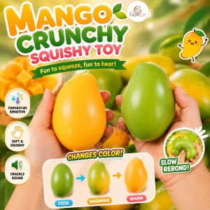 CuddleCove Color Changing Mango Crunchy Squishy Simulation Stress Relief Ball Squeeze Toy for All Ages