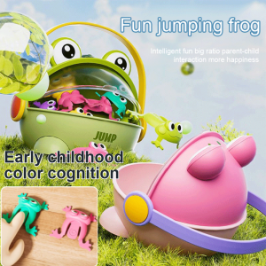 Jumping Frog Toy for Kids Bouncing Frog Educational Toys to Improve Color Cognition Logical Thinking Fun Learning Gift