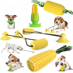 Pet Creative Simulation Corn Toothbrush Toy Dog Molar Teeth Cleaning Toy Bite-Resistant Leakage Educational Interactive