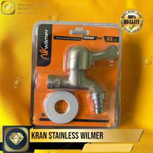 Kran Air Taman Tembok Engkol 1/2inch Stainless SUS 304 Wilmer Kualitas TERBAIK dan TERMURAH