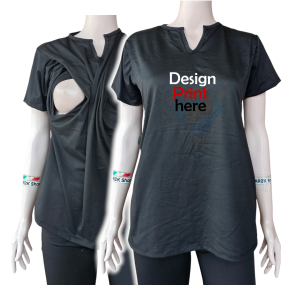 BTC KYLINE 9 BREASTFEEDING/NURSING STATEMENT BLOUSE "BEAUTY WITHIN" and "BELIEVE" with PENDANT like neckband design. Fits from S-M up to L-XL.