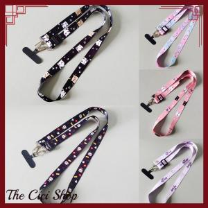 [The Cici Shop] สายคล้องโทรศัพท์มินนี่เมาส์ส์ stellalou สายคล้องคอป้องกันการสูญเสียยาวสายคล้องคอสำหรับ iPhone Huawei Xiaomi Samsung