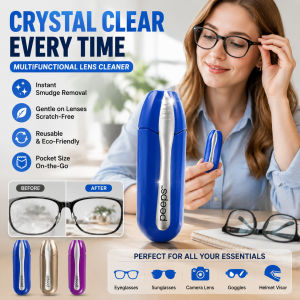 Mini Portable Glasses Cleaner Brush Eyeglass Lens Cleaning Tool Peeps Spectacle Care Brush Glasses Maintenance Accessory Fingerprint Dust Cleaning Tool Home Travel Use