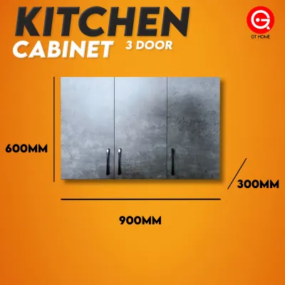 Marble Black Hanging Kitchen Cabinet/ Wall Cabinet / Kabinet Dapur / Hanging Cabinet / Almari dapur / Storage Cabinet