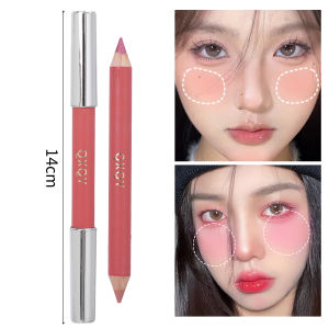Dorisna Double Head Blush Stick Multi-functional Facial Brightening Outline Pen Natural Cheek Blusher 2 Color in 1 Makeup ﻿