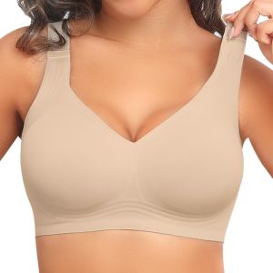 Womens Seamless Underwire Support Bra Gathers Comfortable and Soft Underwire Full Coverage T-shirt2026