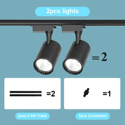 TEP Track Light Clothing Store Home Spotlight Commercial Super Bright Energy-Saving 20W/30W/40W Shop Spotlight Track Light Kitchen Spot Light Ceiling