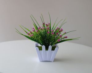 MPPT53 Pot Tanaman Hias Bunga Hias Plastik Ornamen Pot Bonsai Artificial Flower Decoration