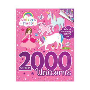 Unicorn Magic 2000 Stickers Book For Kids To Do Fun Colouring & Activities