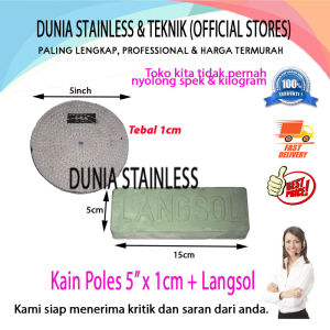 Bundling Langsol + Kain Poles 5inchx 1cm digunakan untuk membuat bahan stainless menjadi kilap lagi