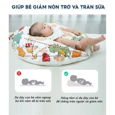 Gối Đa Năng Cho Bé 60x60cm – Gối Hỗ Trợ Bú Bình Hỗ Trợ Nằm Nghỉ Tập Nằm Sấp Tập Ngồi Cho Trẻ Sơ Sinh