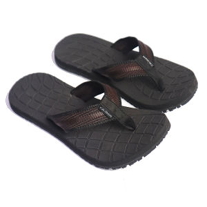 CLBR LBRTH023 outdoor slippers black x dark brown strap with black slipsole (Available Sizes 5 6 7 8 9 10 11 12)