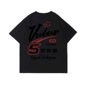 Monogrammed cotton short sleeved mens summer street hip hop gangsters loose heavy T-shirt