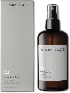 HOMMEFACE Men’s Herbal Spray Face Toner --Free Hydrating & Balancing Facial Mist - Korean Skincare Technology with Witch Hazel CICA Extract Hyaluronic Acid 8.45 fl oz