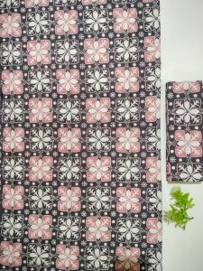 Kain Batik Cap Dua Warna Mauve Dan Pink - Kain Batik Meteran