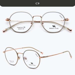 SSON TVTE Kacamata Geometric Metal Titanium Radiasi Blueray Photocromic Bluecromic PriaWanita T22509