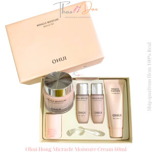 Sét Kem Dưỡng Ohui Hồng Miracle Moisture Cream 60ml Giúp Dưỡng Trắng Dưỡng Ẩm Chuyên Sâu