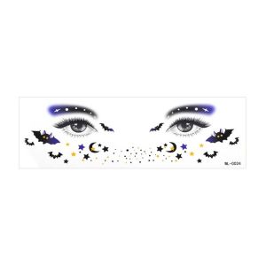 PHANT Spider Web Halloween Face Tattoo Sticker Waterproof Ghost Bat Halloween Face Temporary Tattoo Freckles Face Decals DIY Body Art Scar Stickers Halloween Party Gift