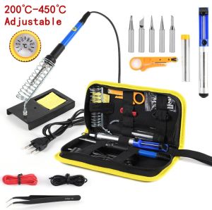 60W Có Thể Điều Chỉnh Nhiệt Độ Điện Mỏ Hàn Bộ Màn Hình LCD Dụng Cụ Hàn Gốm Mỏ Hàn Nhiệt Bút Chì Dụng Cụ Sửa Chữa