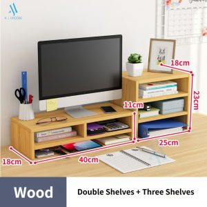 [SG Stock]Wooden Ergonomic Laptop Stand Ergonomic Wooden Monitor Stand Riser Monitor Stand Monitor Riser Desk Shelf
