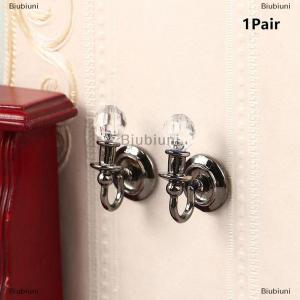 [COD] Biubiuni 1Pair 1:12 Dollhouse Miniature Wall Light Lamp Home Furniture Model Decor Toy Doll House Accessories