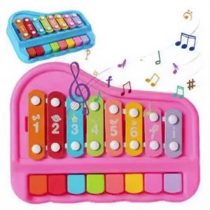 2 in 1 Baby Music Instruments Montessori Toys 8-note Xylophone Piano Parish Music Play Educational Games Travel Toys for Toddler2026