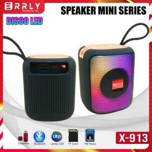 ERRLY X913 Speaker Bluetooth Portable LED Disco RGB Speker Wireless TWS 2 IN 1 Power Bass + Stand Hp