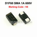 10pcs D1F60 V6 SMA DO-214AC 1A/600V Rectifier Diode new original Marking Code V6. 