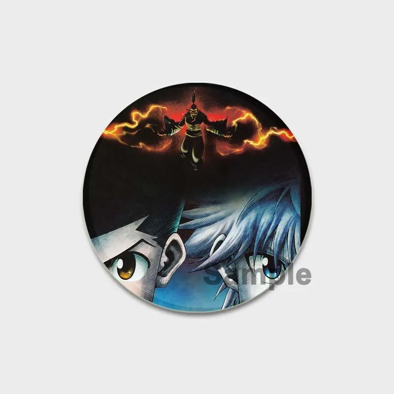 HunterxHunter Figurines Badges Anime Tinplate Badge Mignon Pins Décorations - Multicolore 58mm 5 Pièces