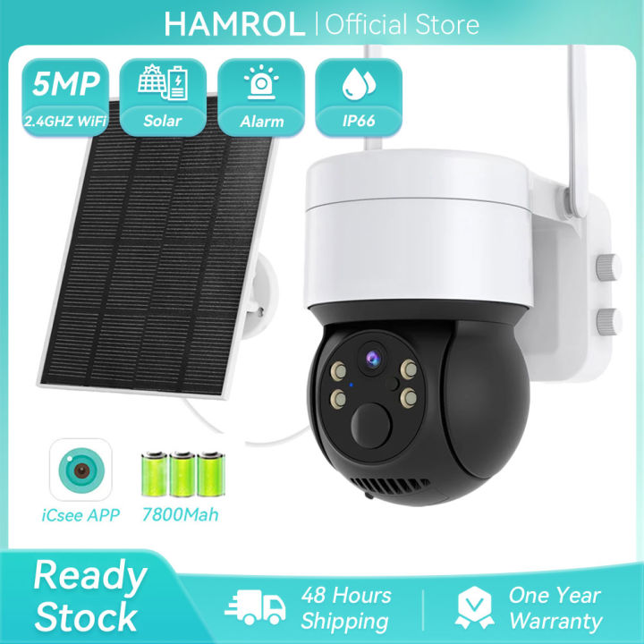 Hamrol%203MP%20WIFI%20Solar%20Panel%20PTZ%20IP%20Camera%20Rechargeable%20Battery%20Human%20Detection%20Outdoor%20Wireless%20CCTV%20Security%20Camera%20-%20Image%202