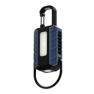 ANGY  6 Gears LED Keychain Flashlight Waterproof Dual Light Source Mini Keychain Light Lightweight Portable Camping Hanging Lamp Night Running