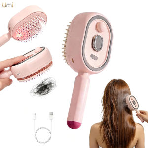 Lược đệm khí phun điện cho phụ nữ Bàn chải mát xa tóc có thể thu vào cho tóc xoăn dày mịn Bàn chải hơi nước điện cho tóc2026
