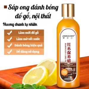 Sáp Ong Đánh Bóng Gỗ ANXIADER 255ml – Làm Mới Đồ Gỗ Bảo Vệ & Dưỡng Bóng Tự Nhiên – Hương Chanh DịuSáp Ong Đánh Bóng Gỗ ANXIADER 255ml – Phục Hồi Bảo Vệ Làm Sáng Bề Mặt Gỗ Chống Trầy Xước Ẩm Mốc