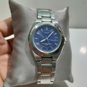 Đồng hồ nam Alba Carib size 36mm mặt xanh năng lượng ánh sáng second hand si Nhật