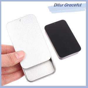 Ditur Hộp Sắt Mini 80*50*15mm hộp đựng nắp trượt hộp đựng thiếc di động