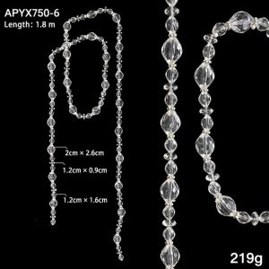 MODERNLUX 18M Acrylic Vòng hạt trang trí Màu ngọc trai Thân trong suốt Chuỗi lễ hội Dây dài Móc treo cây Đồ trang trí cây thông Noel