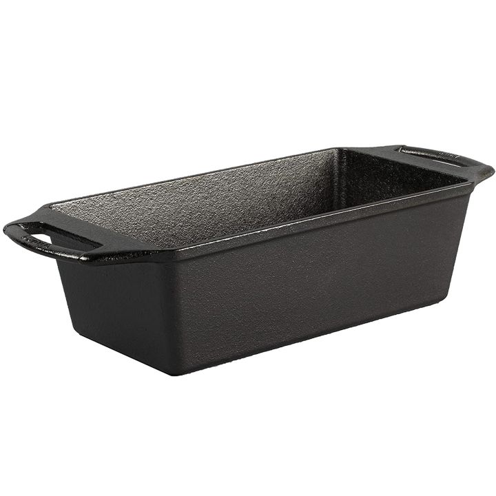 Lodge BW8LP 8.5 x 4.5 Inch Seasoned Cast Iron Loaf Pan, 8.5x4.5 Inch, Black
