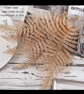 Olive leaf artificial flower bunga dekorasi gold aksesoris fake flower