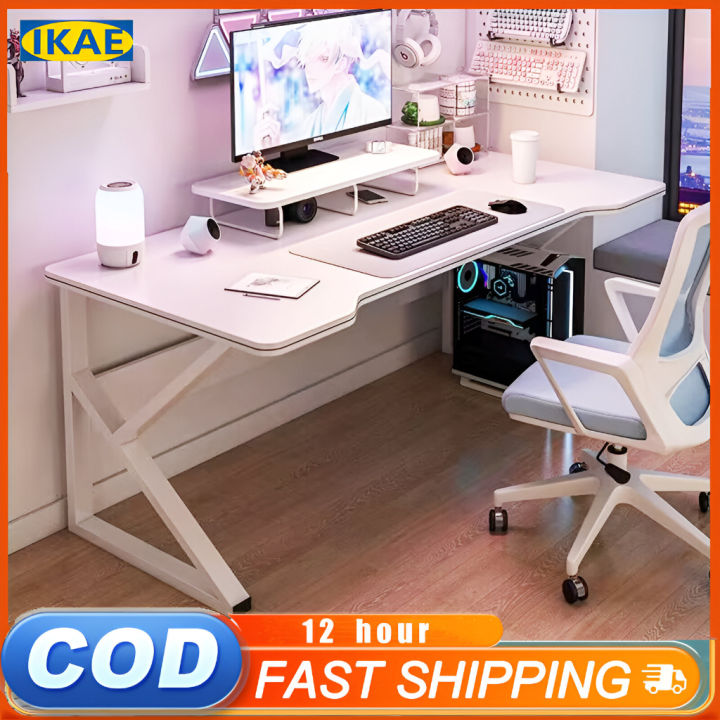 ღIKAE 120140cm Gaming Table Computer Office Table with Chair Gaming