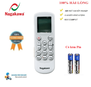 Remote Điều khiển điều hòa Nagakawa 1 2 chiều Inverter- Hàng chính hãng Tặng kèm Pin