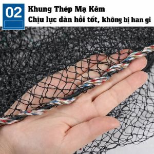 Lồng Lò Xo Cao Cấp - Bẫy Cá Tôm Cua Gấp Gọn | 2 Cửa Hom Thông Minh Khung Thép Bền Chắc