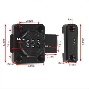 Password Door Latch Digital Password Bolt Lock Zinc Alloy Password Latch Universal Password Lock