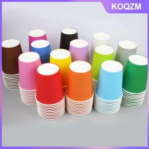 KOQZM 10PCS 9oz 250ml Solid Thick Paper Cup Disposable Cup Wedding Birthday Party Holiday Disposable Tableware