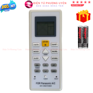 Điều khiển điều hòa Panasonic Mã 08 Inverter AIR CONDITIONER remote máy lạnh panasonic - Tặng kèm pin - Điện Tử Phương Uyên
