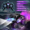 RC Cars 1:16 Remote Control Car for Boys 4-7 8-12,All Terrain Rechargeable Remote Control Truck for Kids, 2.4GHz Rc Monster Truck with Bodylight&Music&Spray, 20KM/H Car Toys for Ages 5-7, 8-13 Purple. 