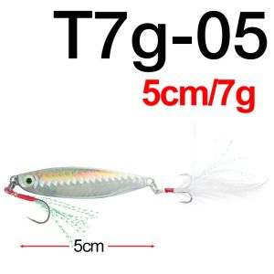 Bite Fishing 5Pcs Jig 7g VIB lead metal Slow Jigging/Trolling fishing Lure